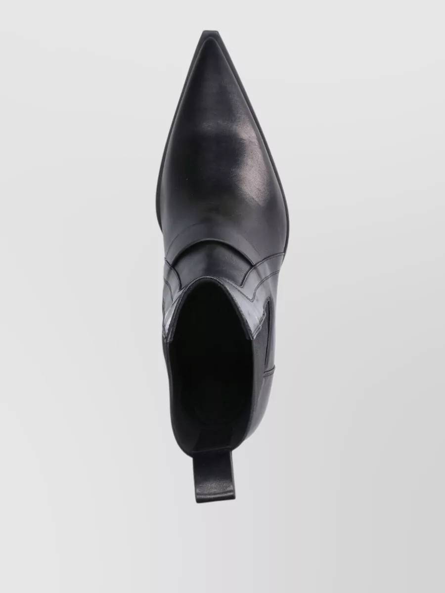 Rick Owens Leather Ankle Boots