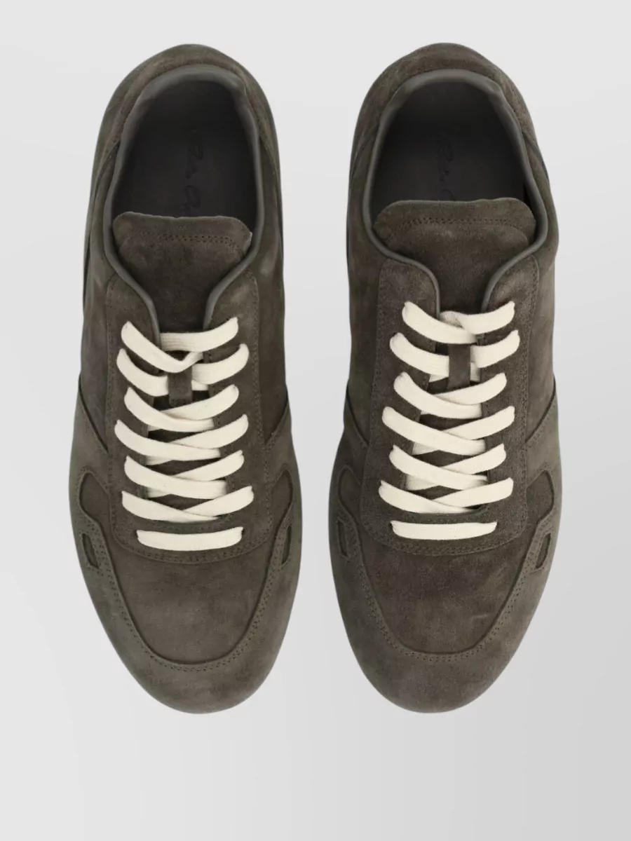 Rick Owens Leather Low-Top Sneakers
