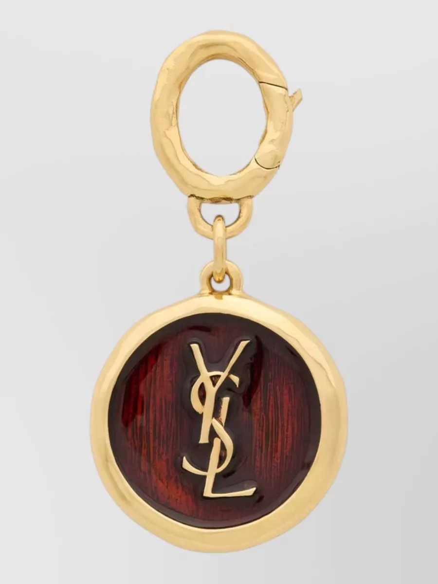 Saint Laurent enamel medallion charm
