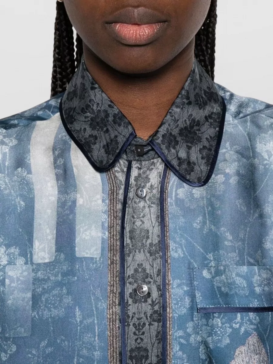 Pierre Louise Mascia Printed Silk Shirt