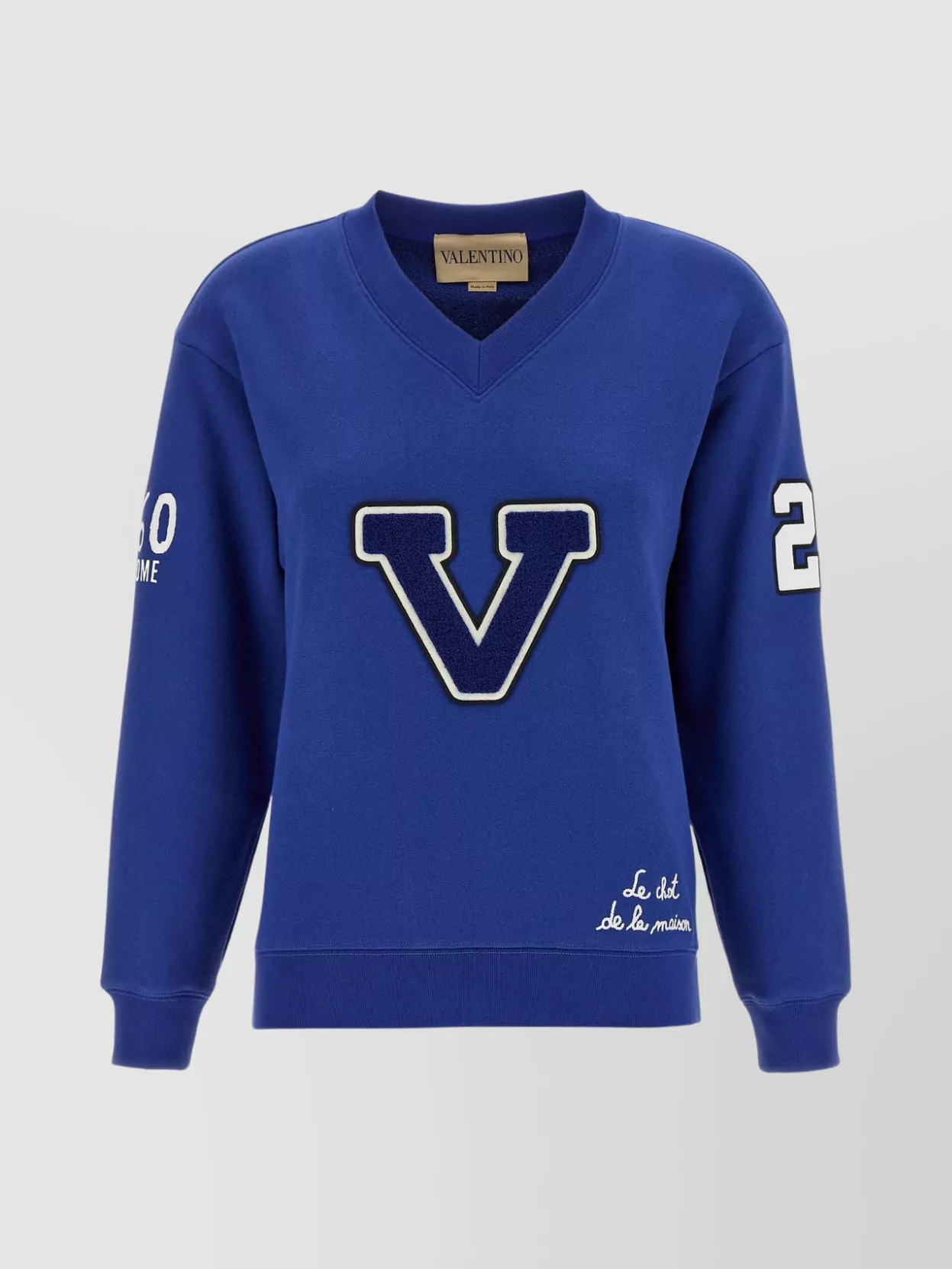 Valentino V And Le Chat De La Maison Sweatshirt In Blue
