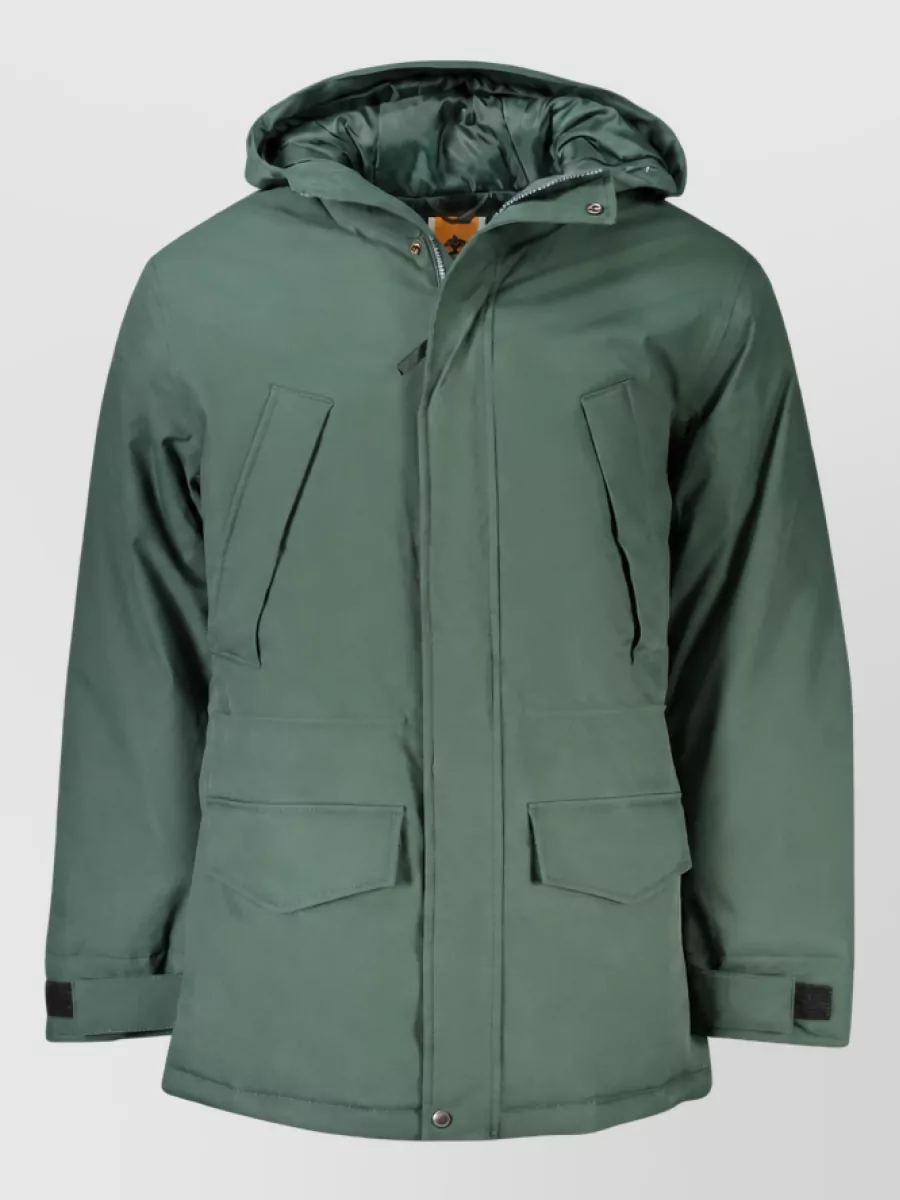 Timberland Hooded Padded Jacket In Green