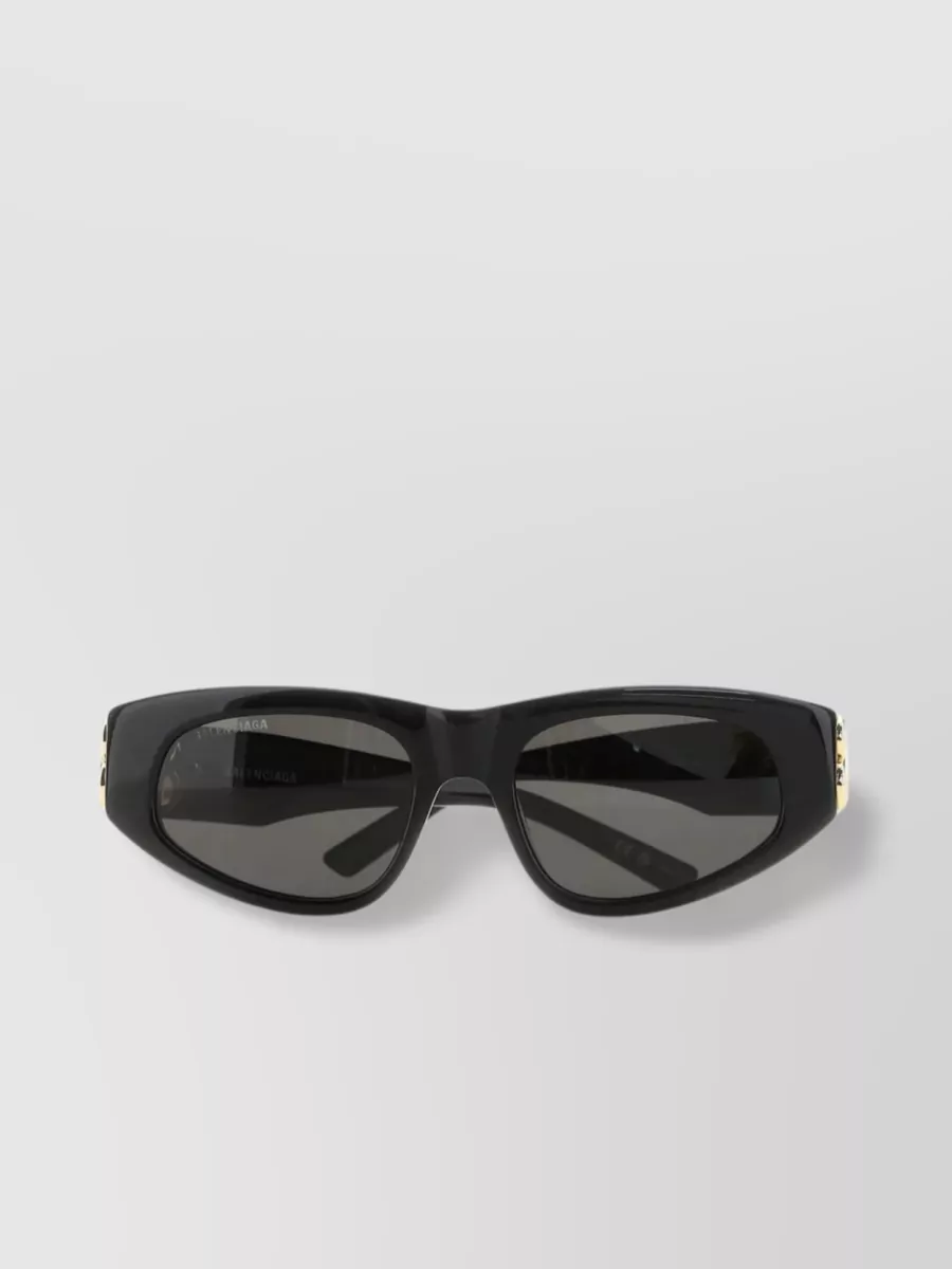 Balenciaga Dynasty Sunglasses With Acetate Nose Bridge In Black