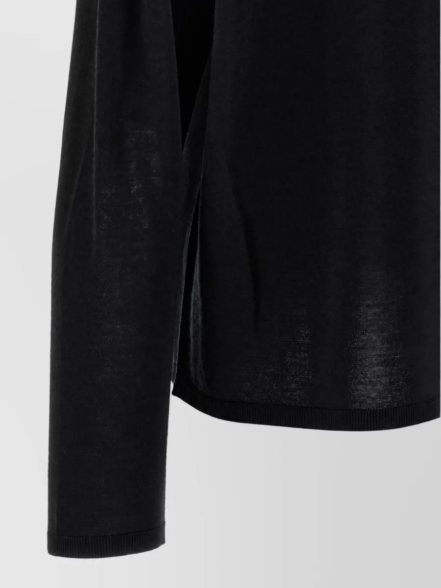 Totême Wool Fine-Knit Long-Sleeve Sweater