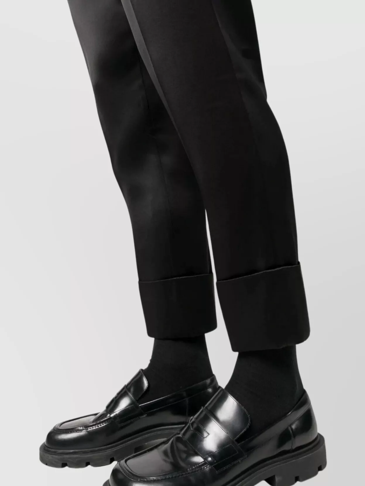 Sapio Tailored Cropped Trousers Satin Finish