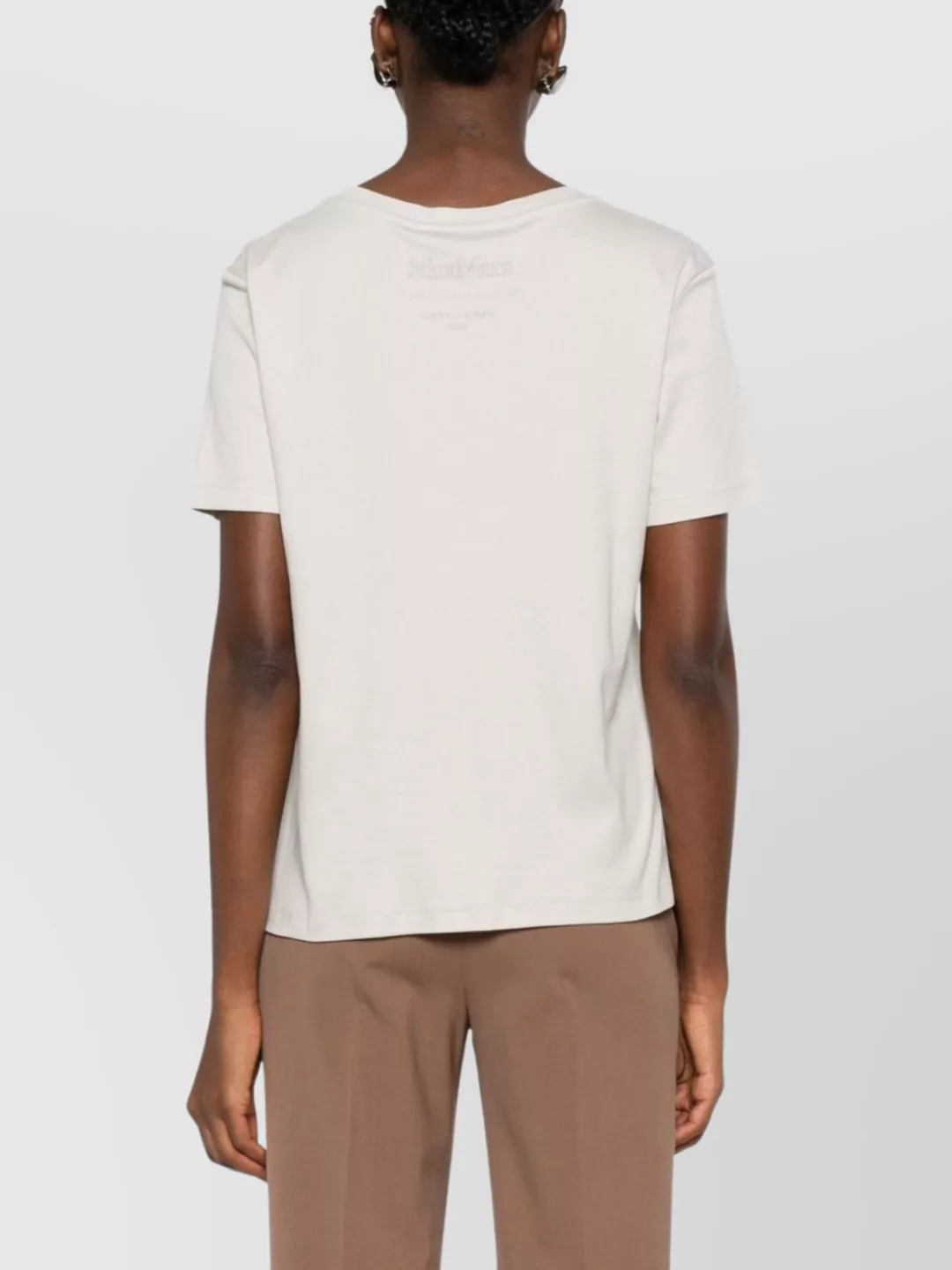 S Max Mara Short Sleeve Top With Crew Neck Design
