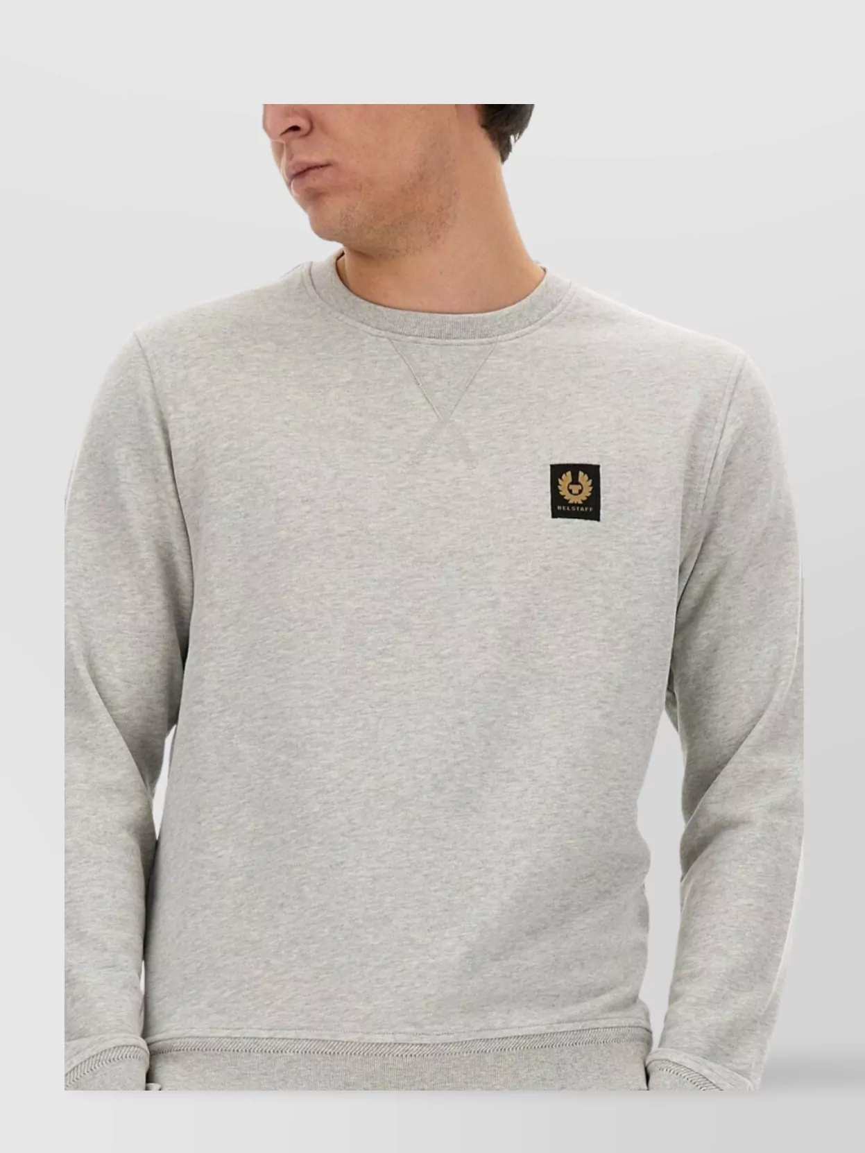 Belstaff Logo Patch Crew Neck Sweater