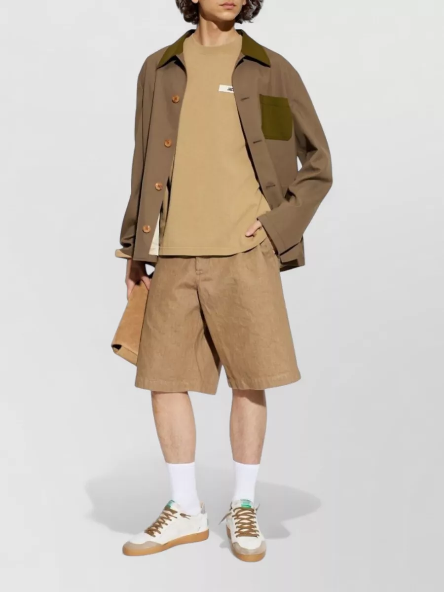 Jacquemus Cotton Shorts Belt Loops Back Pockets