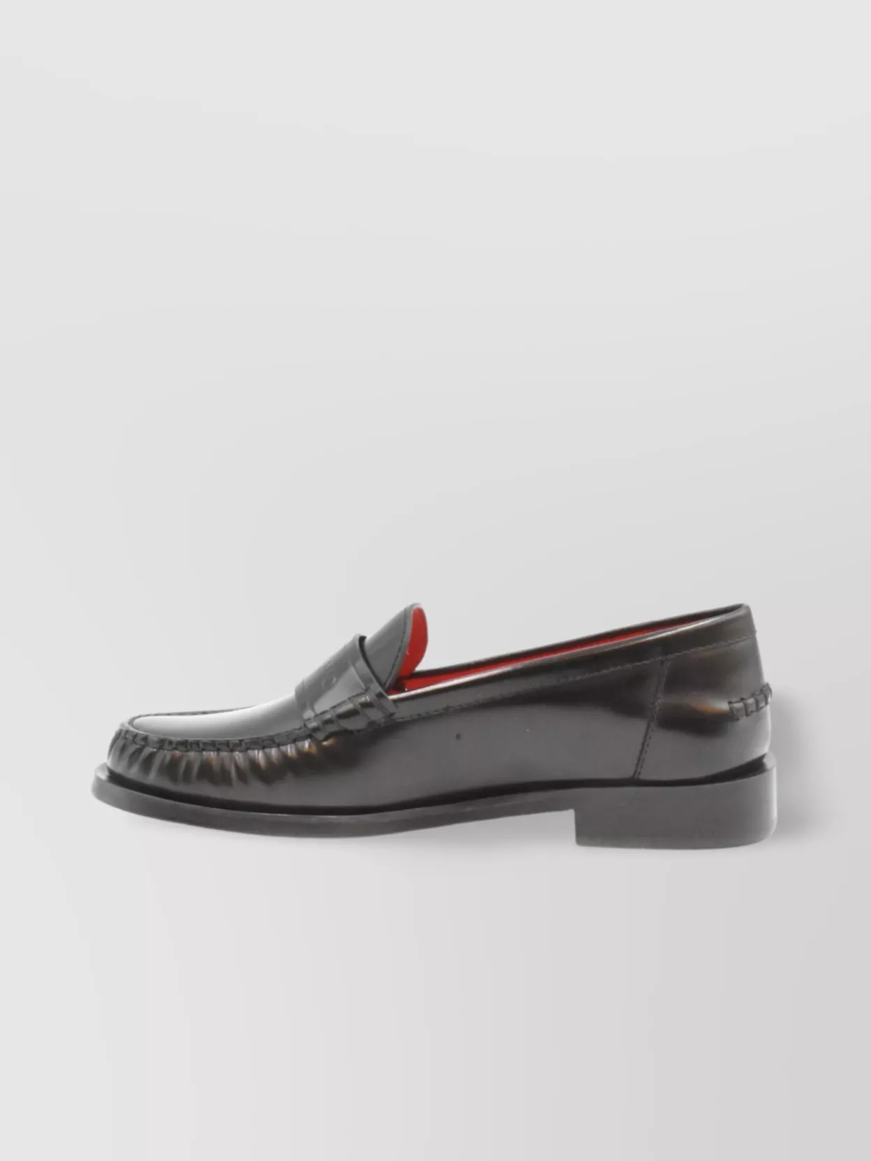 Ferragamo Leather Moc Toe Loafers