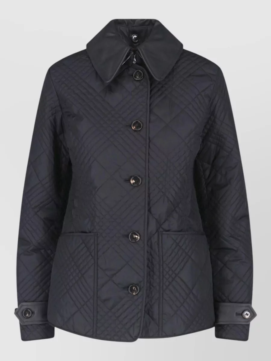 Burberry quilted single breasted jacket