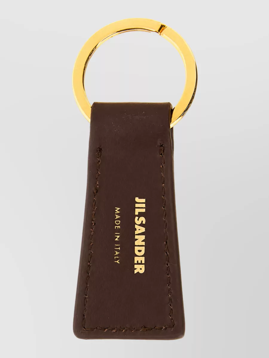 Jil Sander leather linea keyring