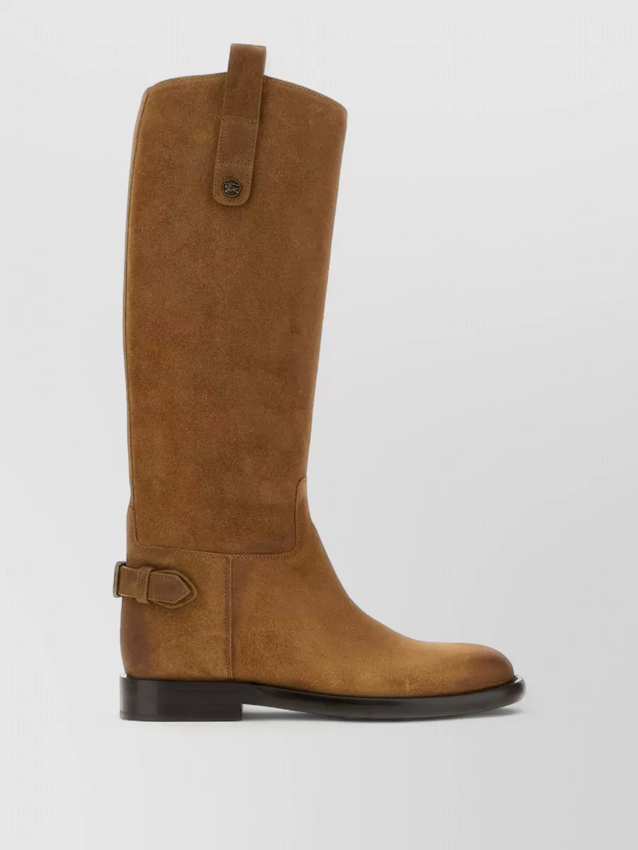 Burberry suede knee-high boots