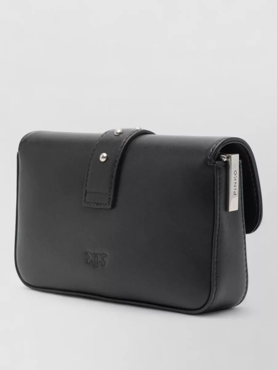 Pinko Love Bag One Small Leather Crossbody Bag