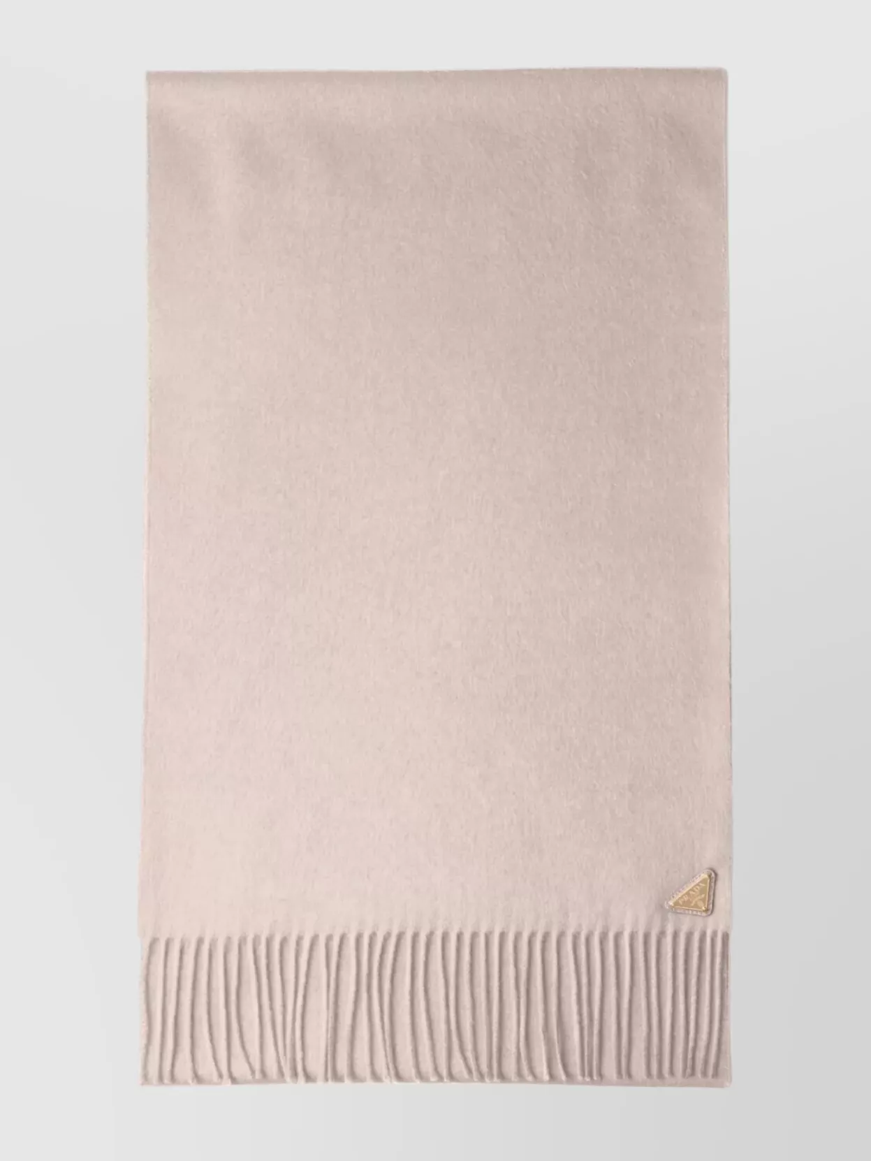Prada Silk And Cashmere Scarf With Fringed Edges In Pink