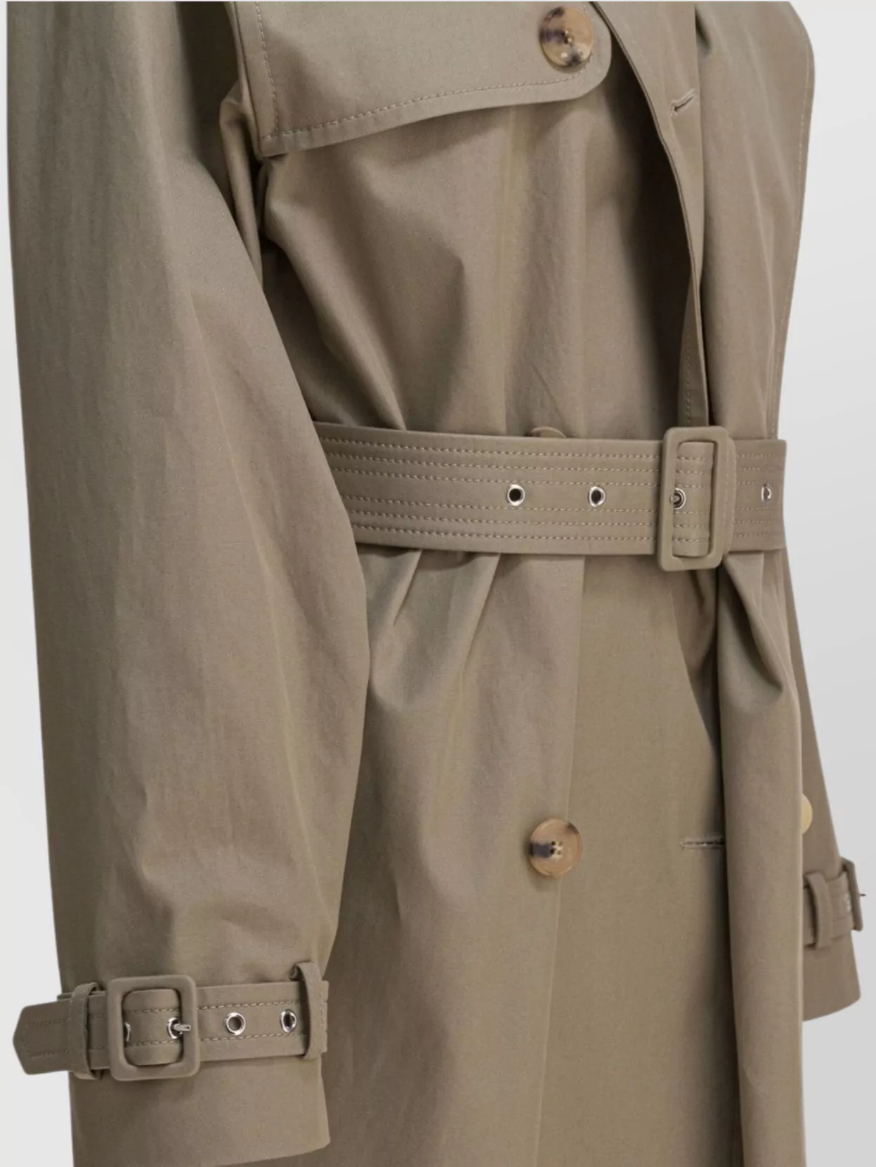 Alexander Mcqueen Trench Coat Belted At The Waist