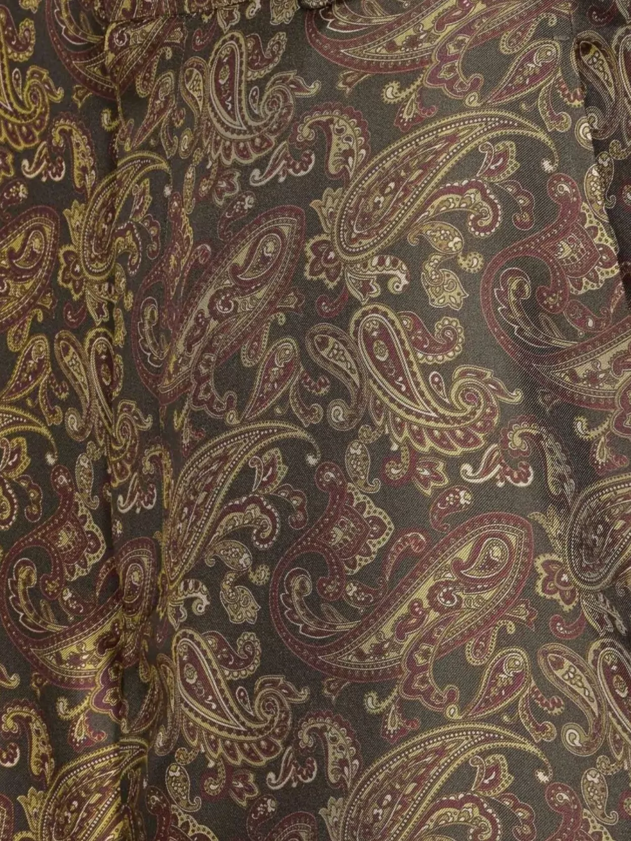 Saint Laurent Flared Paisley Wide-Leg Trousers Pockets