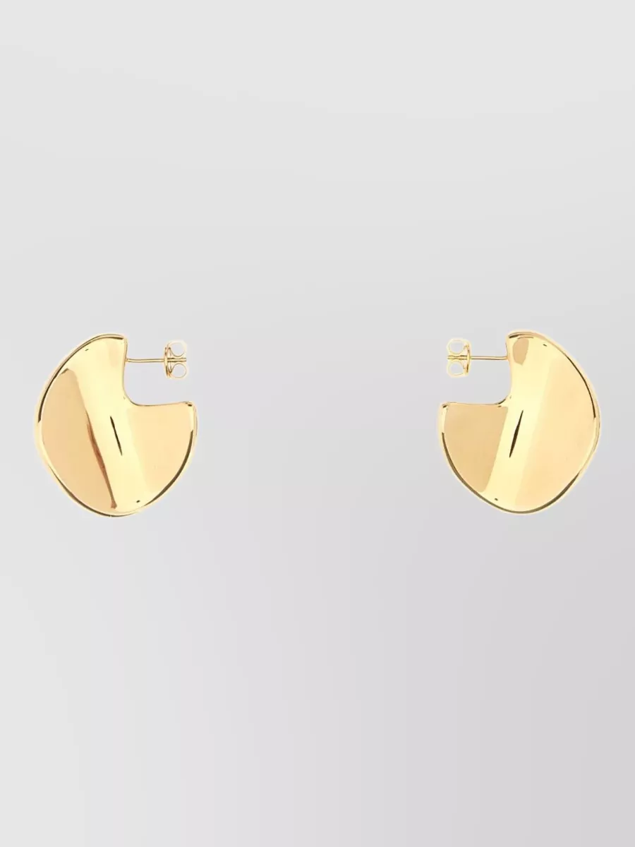 Bottega Veneta sterling silver medium disc earrings