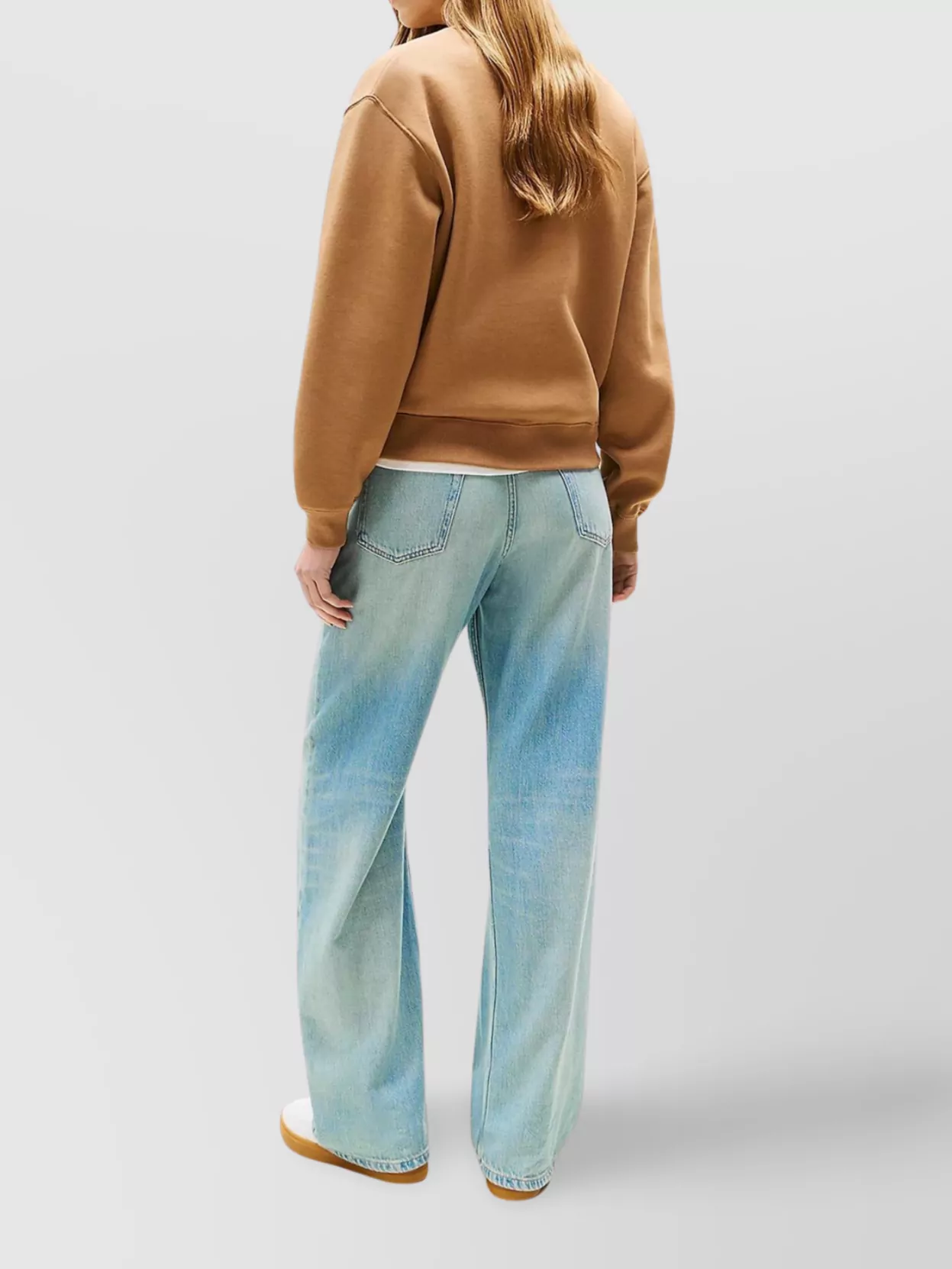 Tommy Hilfiger Embroidered Sleeve Logo Crewneck Sweatshirt In Brown