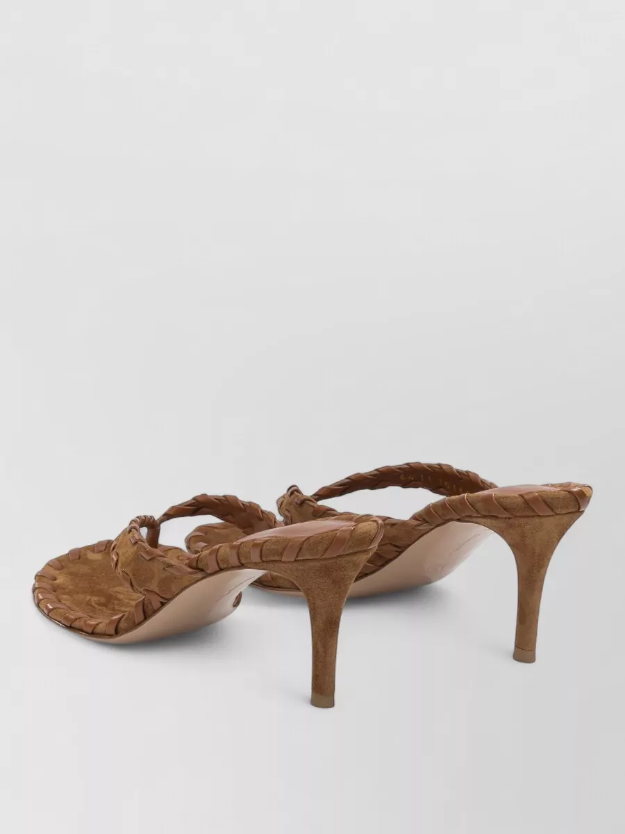 Gianvito Rossi Suede Thong Heeled Sandals