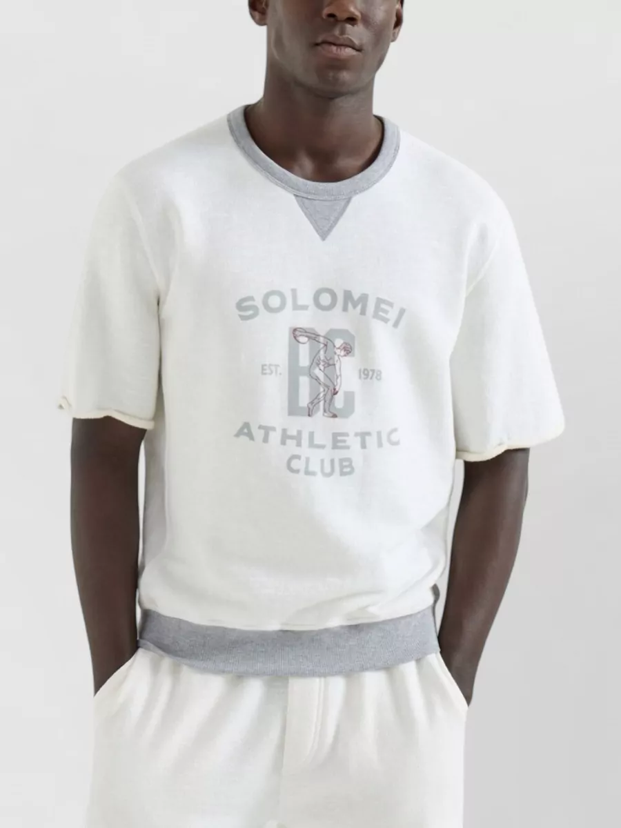 Brunello Cucinelli Cotton Linen Short-Sleeve Logo-Print T-Shirt