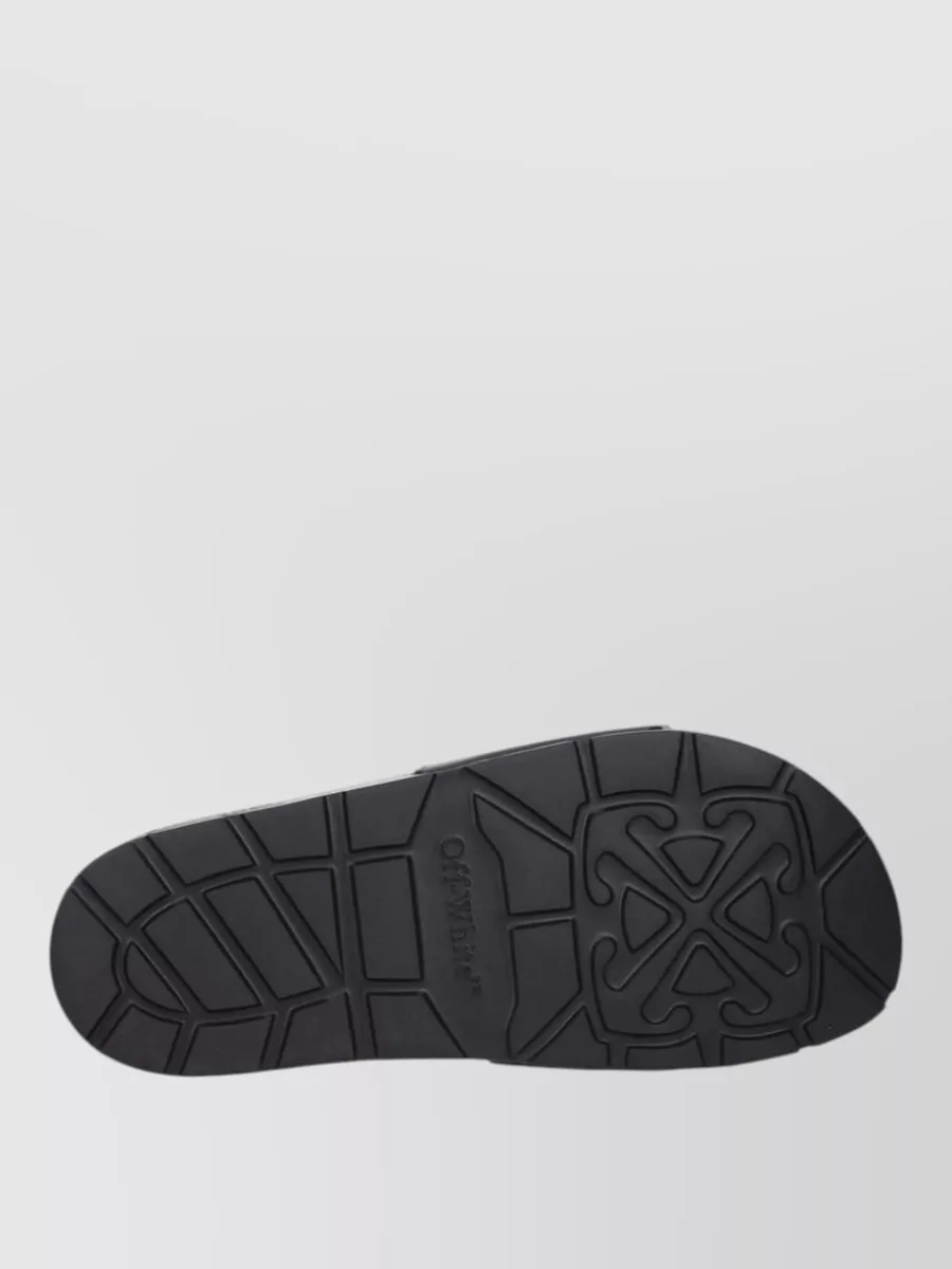 Off-White Logo-Print Cotton Slide Sandals
