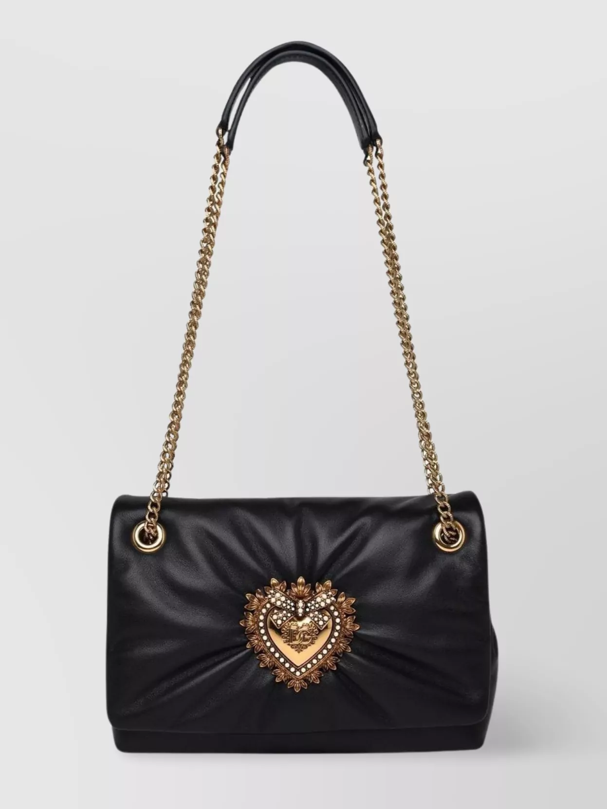 Shop Dolce & Gabbana Medium 'devotion' Nappa Leather Bag