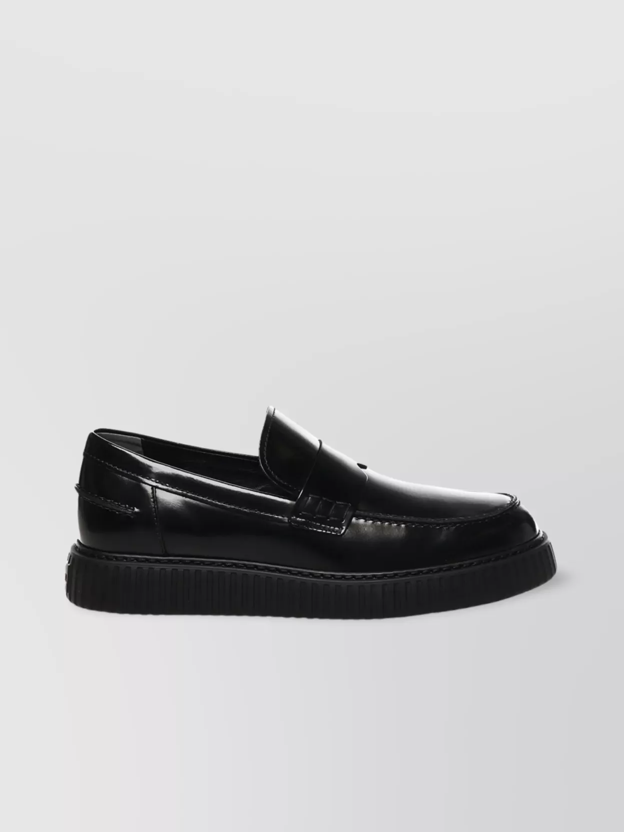Hogan Patent Leather Loafers Rubber Sole