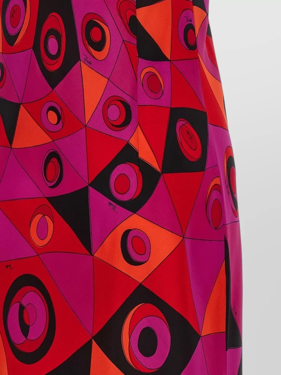 Pucci Silk Printed V-Neck Sleeveless Maxi Dress
