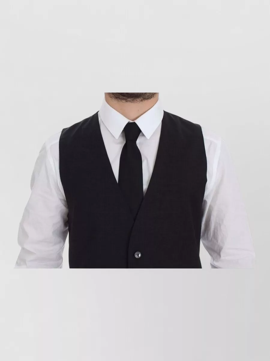 Dolce&Gabbana Wool Slim-Fit V-Neck Waistcoat