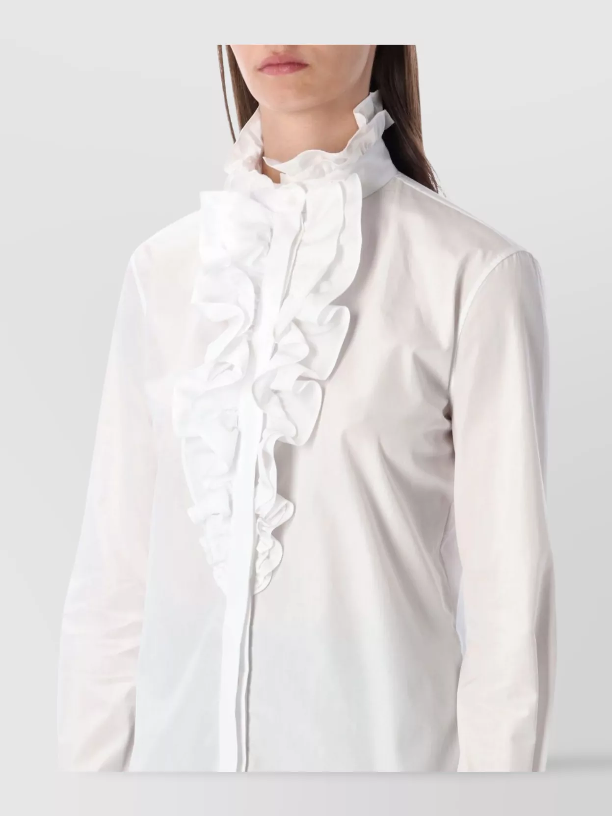 Ralph Lauren Ruffled Cotton Shirt Long Sleeves