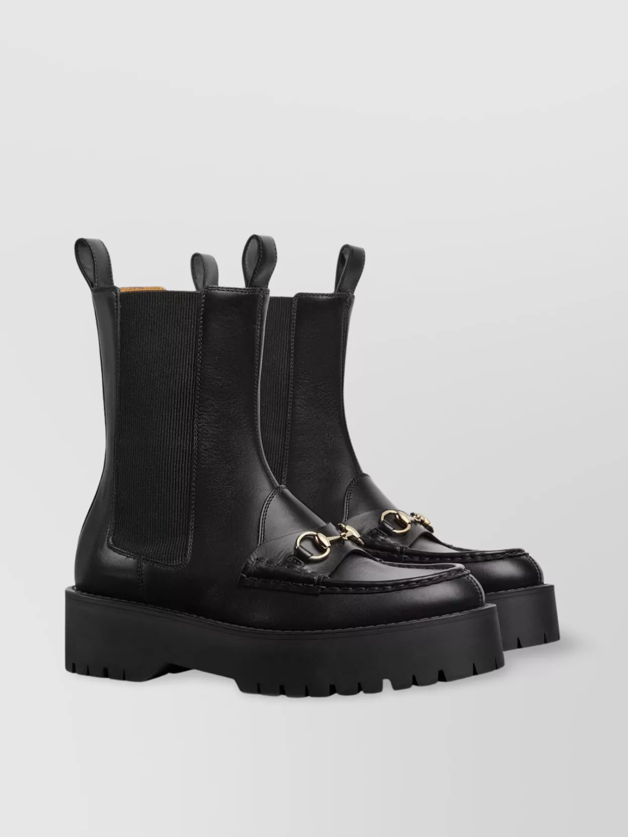 Gucci Chunky Sole Leather Boots