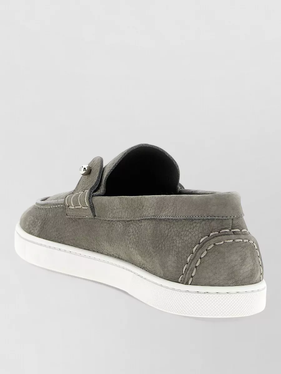 Christian Louboutin Leather Slip-On Loafers