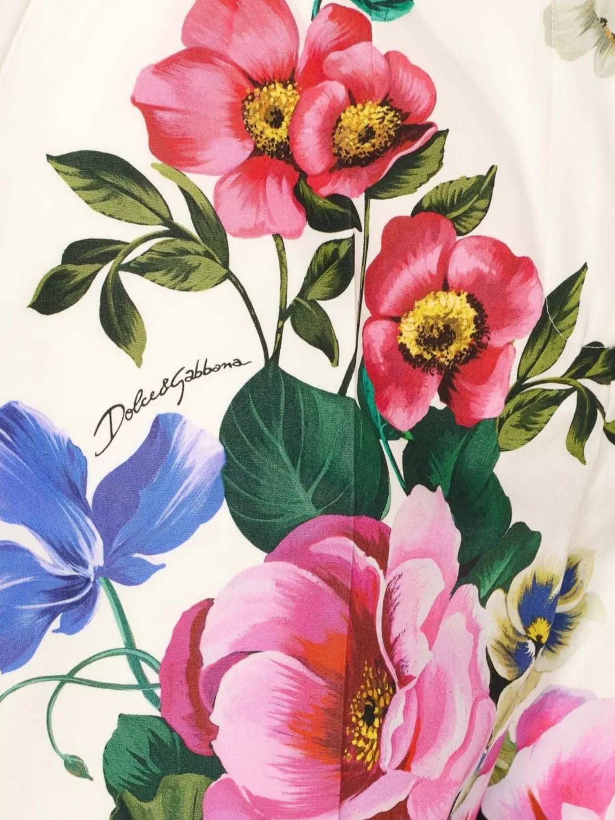 Dolce&Gabbana High Waist Floral Print Shorts With Pockets