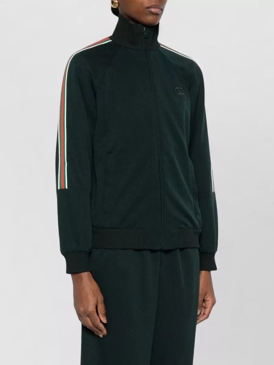 Gucci Technical Jersey High Neck Zip Jacket