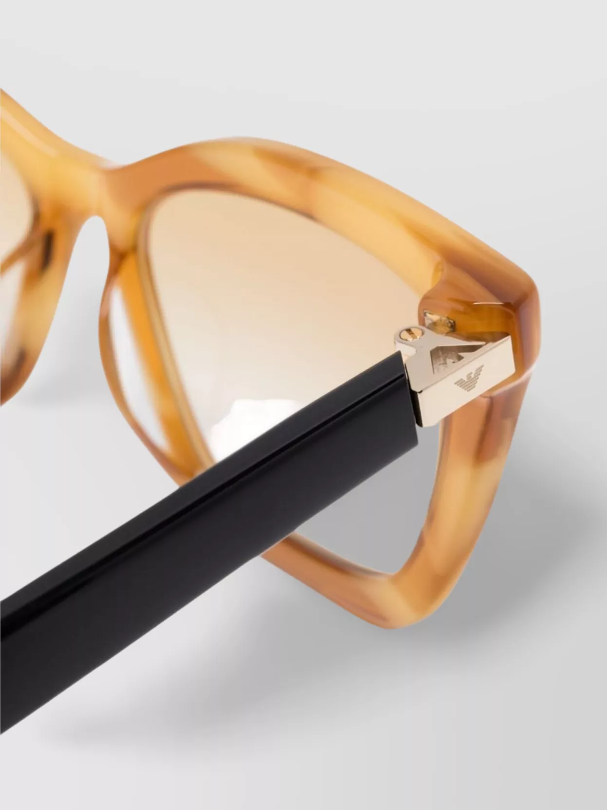 Emporio Armani Square Frame Sunglasses Gold-Tone Accents