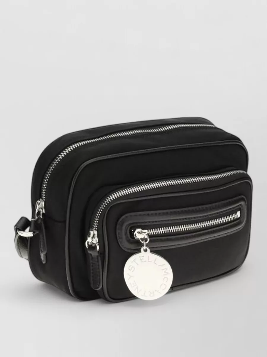 Stella Mccartney Polyamide Backpack Adjustable Shoulder Strap In Black