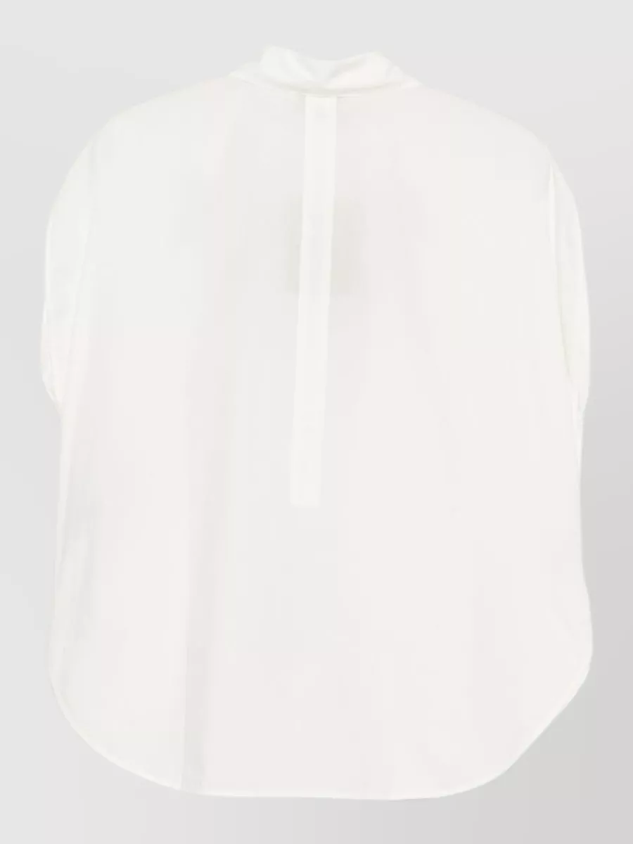 Woolrich Cotton Oversized Sleeveless Poplin Shirt