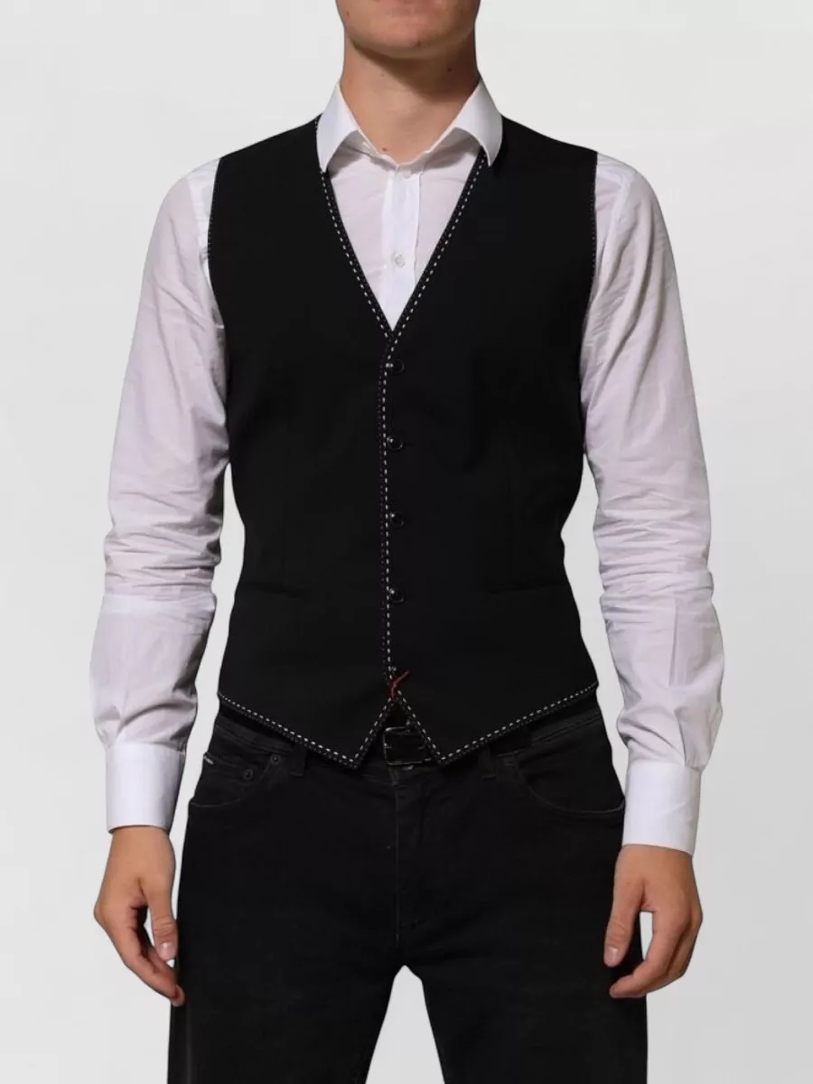 Dolce&Gabbana Wool formal waistcoat