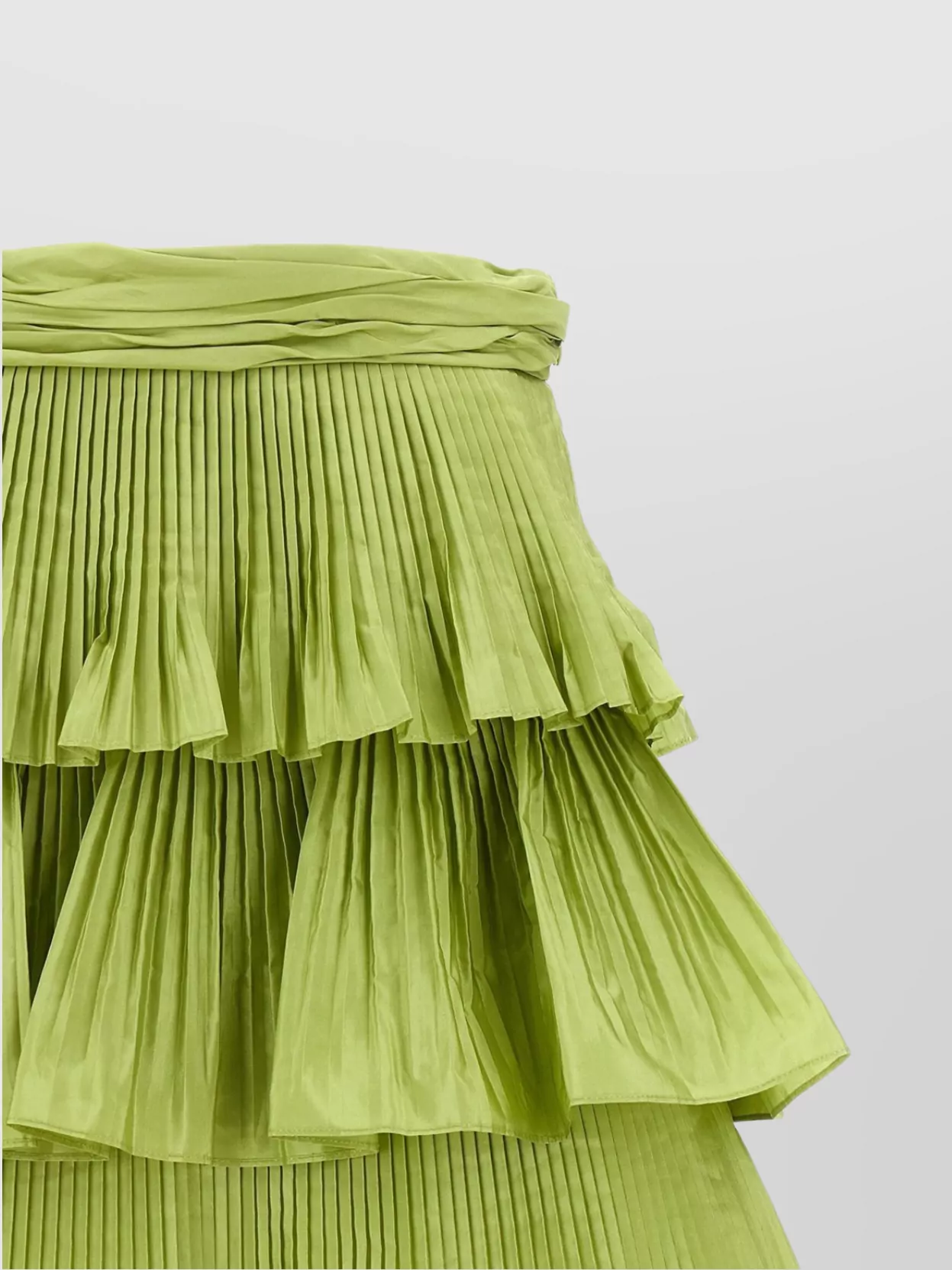 Valentino Garavani High Waist Pleated Tiered Layers Skirt