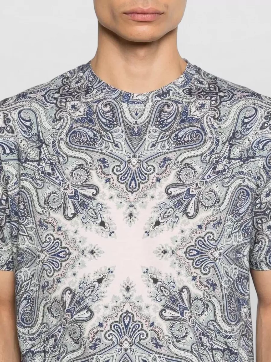 Etro Paisley Print Cotton Short-Sleeve T-Shirt