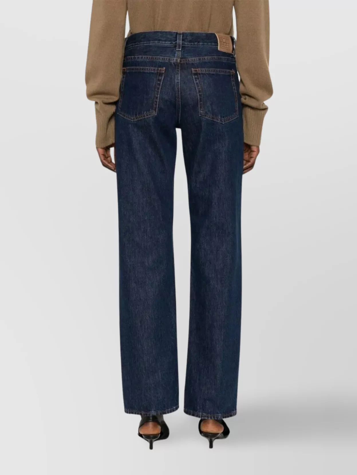 Totême Straight Leg Denim Trousers Pockets