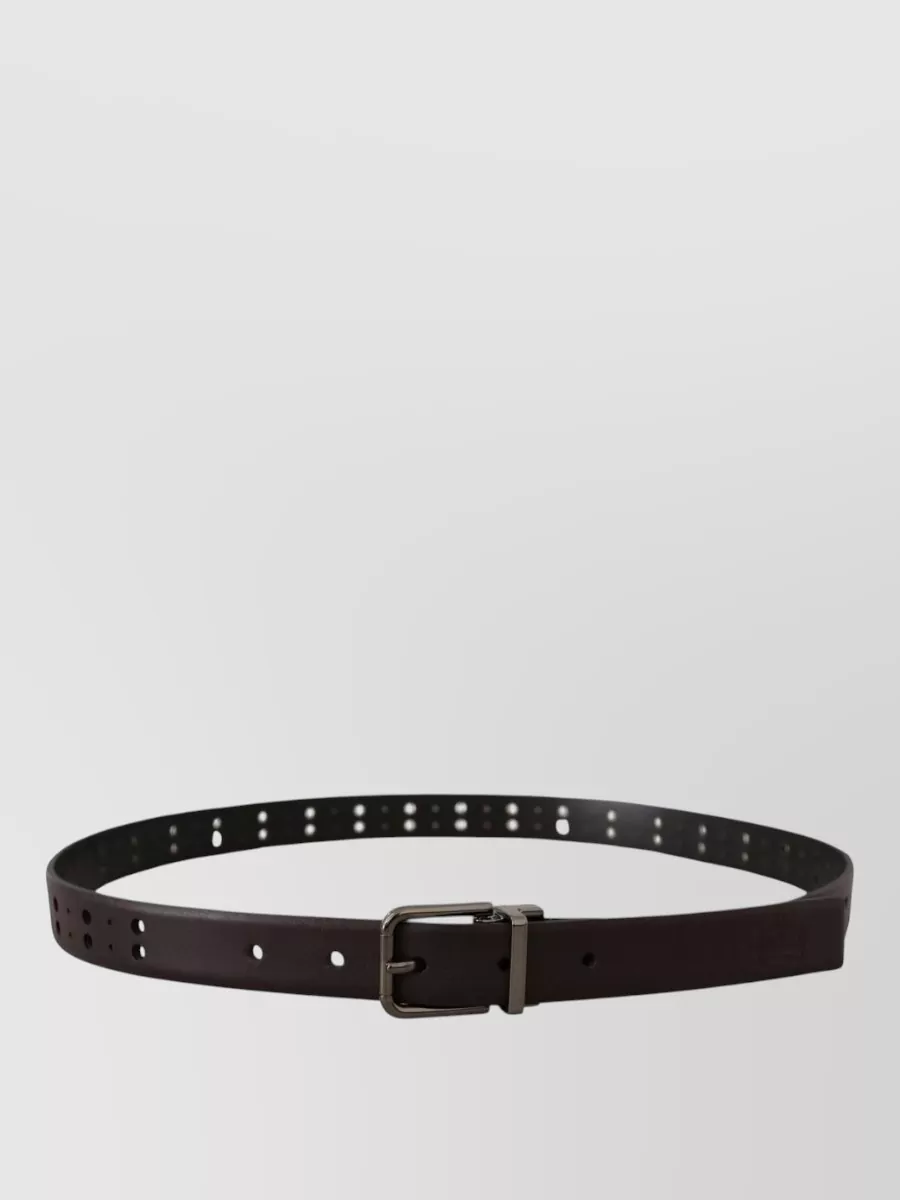 Dolce&Gabbana Leather Perforated Belt
