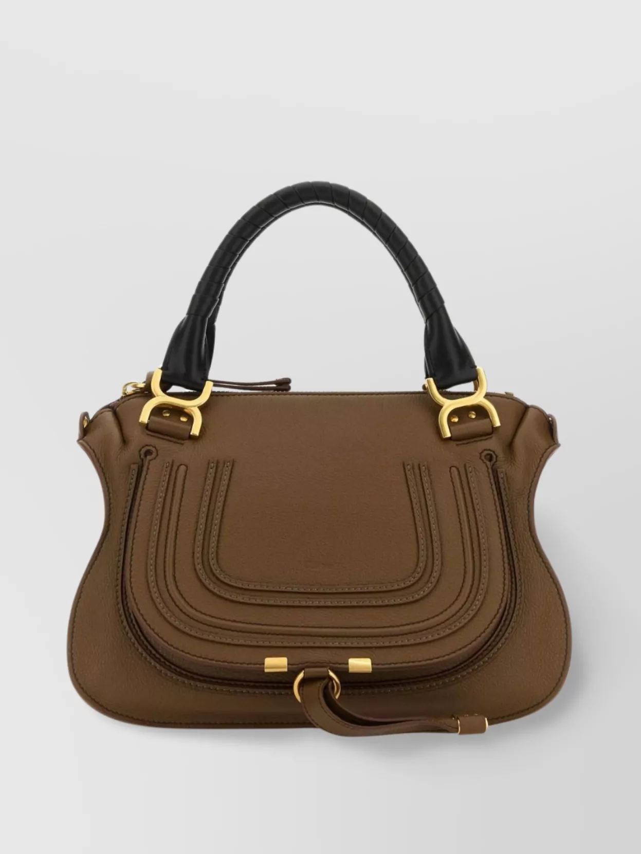 Shop Chloé Small Marcie Handbag In Textured Leather