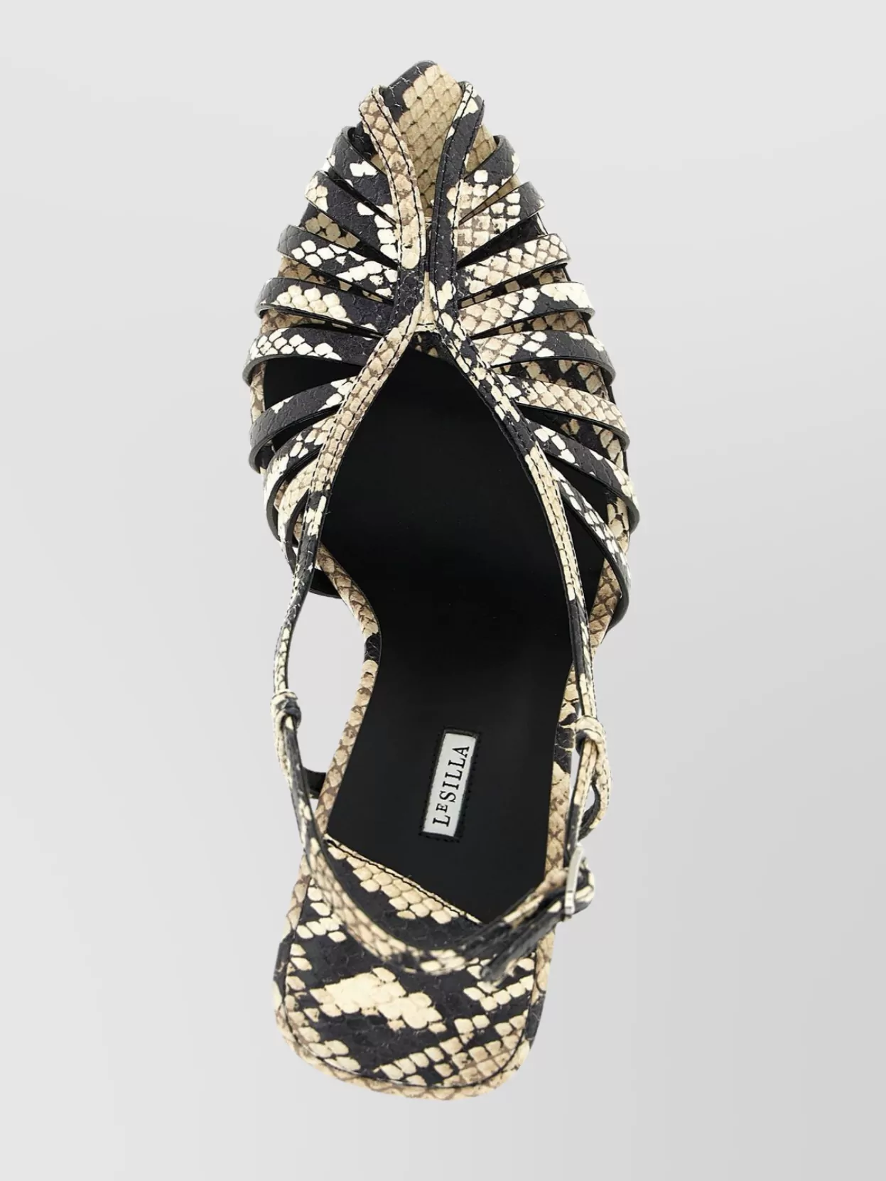 Le Silla Snake Print Strappy Stiletto
