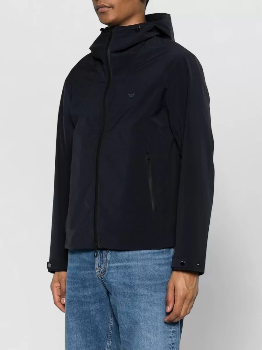 Emporio Armani Hooded Zip Raincoat
