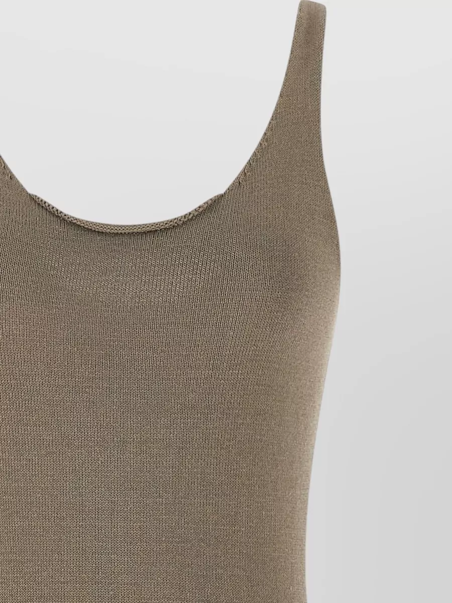 Entire Studios Cotton Ribbed Sleeveless Midi Dress