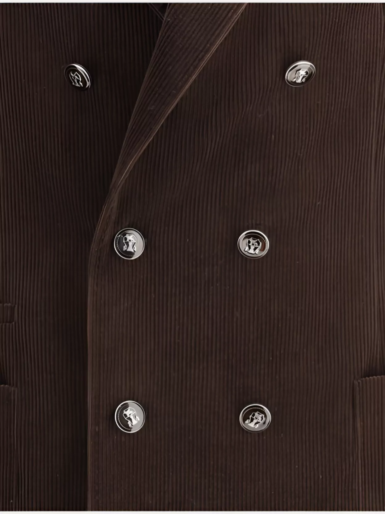 Brunello Cucinelli Grooved Buttons Wool Blazer Jacket