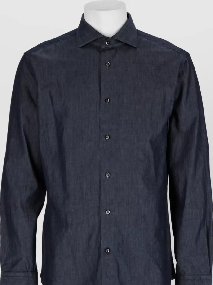 Boss denim slim-fit shirt