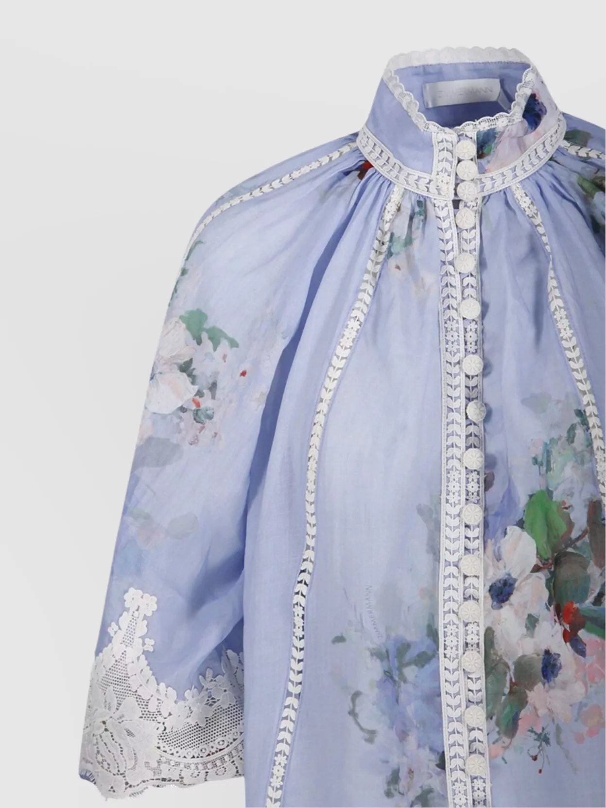 Zimmermann Everley Lace Trim Shirt