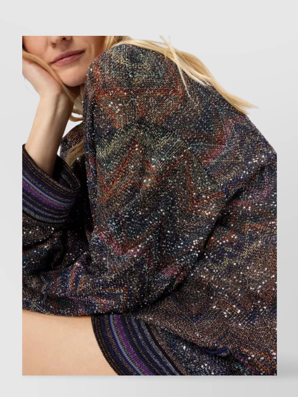 Missoni Chevron Patterned Button Cardigan In Multi